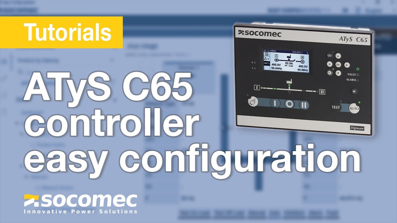 Configuring the ATyS C65 controller with ECS (Easy Config System)