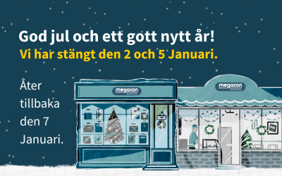 Vi har stängt den 2 och 5 Januari.