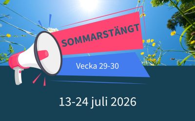 Sommarstängt vecka 29-30